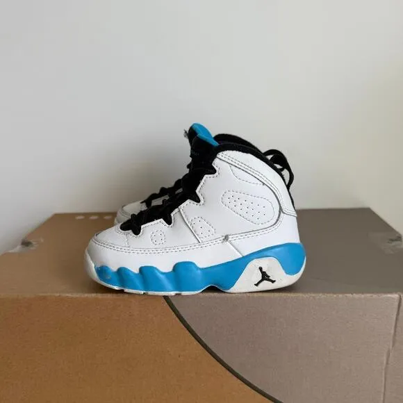 Jordan 9 Retro ‘Powder Blue/White’ Toddler Sneakers - SZ 6 C