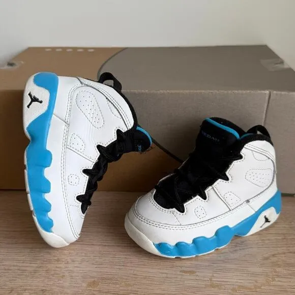 Jordan 9 Retro ‘Powder Blue/White’ Toddler Sneakers - SZ 6 C