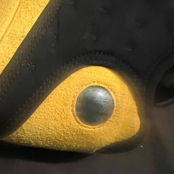 Jordan Black and Yellow Sneakers Air Jordan Retro 13 Melo Nikes Authentic