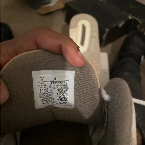Jordan Cream and Brown Sneakers with Elephant Print