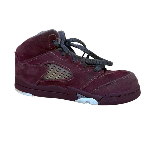 Jordan Kids Air Jordan 5 FN4234-600 Retro SE Burgundy Purple Sneakers Size 10C