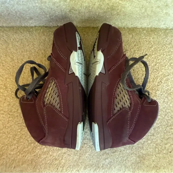 Jordan Kids Air Jordan 5 FN4234-600 Retro SE Burgundy Purple Sneakers Size 10C