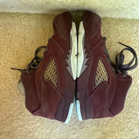 Jordan Kids Air Jordan 5 FN4234-600 Retro SE Burgundy Purple Sneakers Size 10C