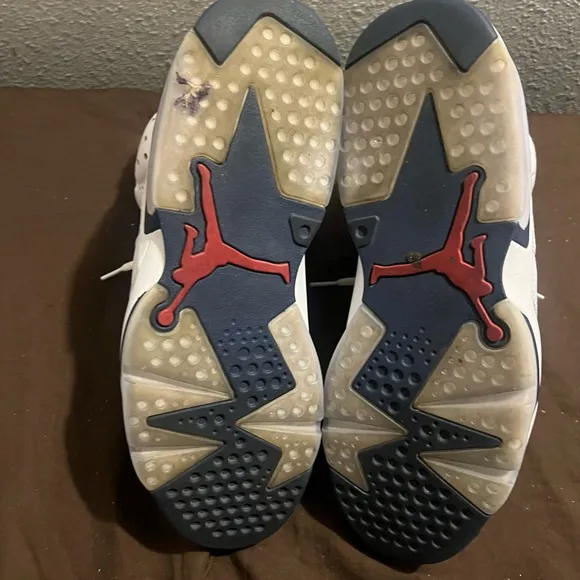 Jordan Navy and White Sneakers Retro 6 Olympics Air Jordan Nike SZ 12