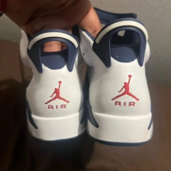 Jordan Navy and White Sneakers Retro 6 Olympics Air Jordan Nike SZ 12