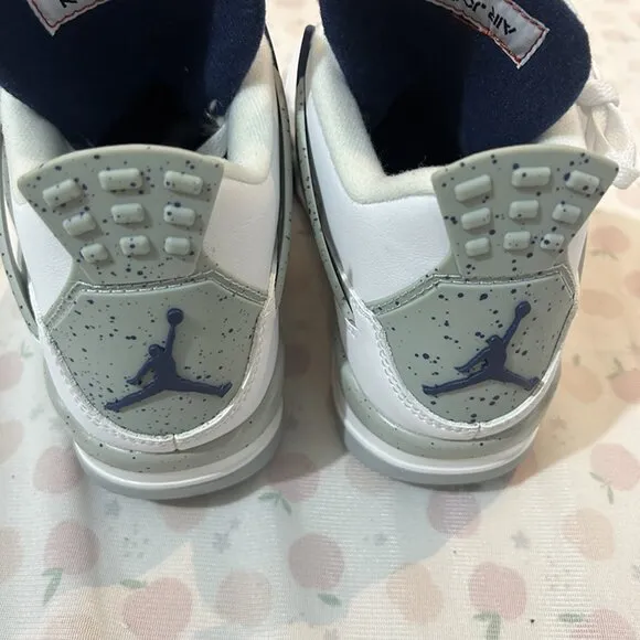 Jordan Retro 4 Midnight Navy White Sneakers