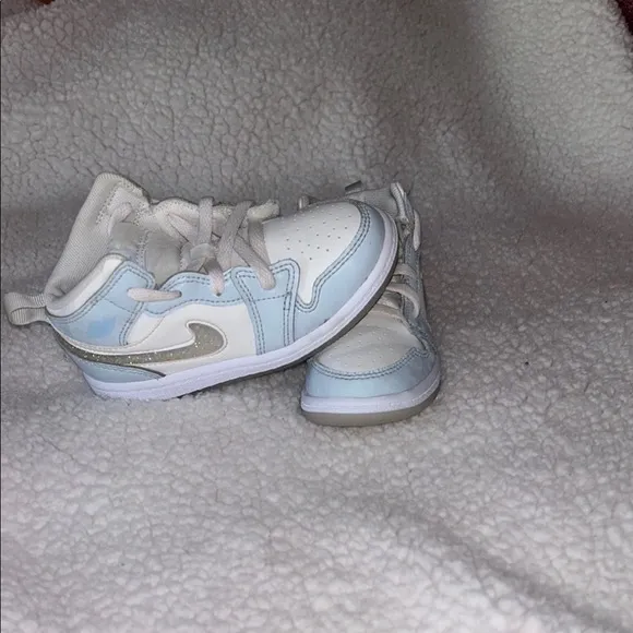 Jordan Retro White and Blue Sneakers