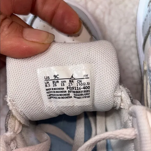 Jordan Retro White and Blue Sneakers