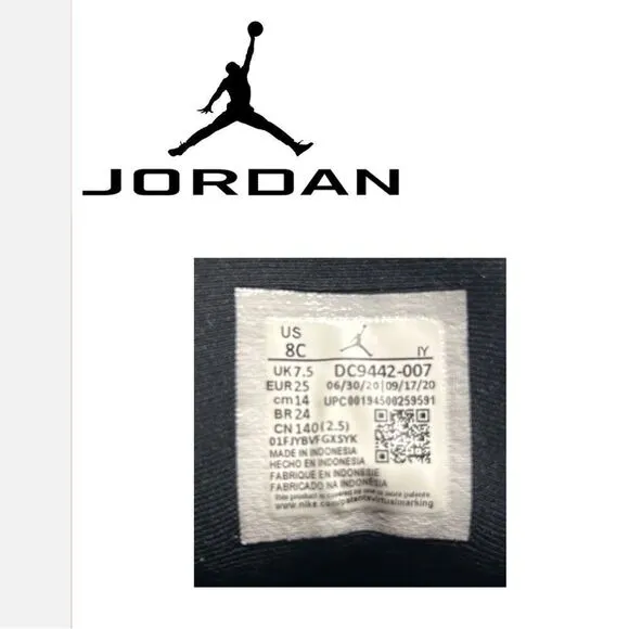 Jordan Retro 13 Gold Glitter and Black Sneakers -‎ Size 8C
