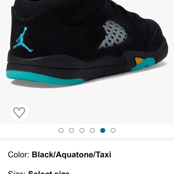 Jordan’s Baby Boy Retro Sneakers in Black/Aquatone Sz. 8