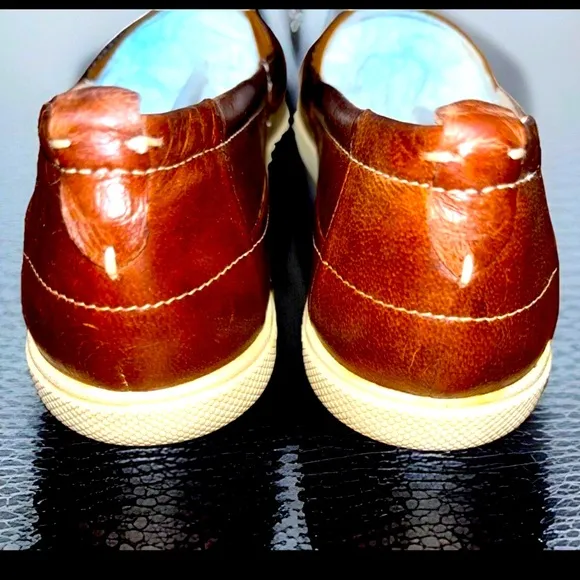 Josef Seibel Full Grain Leather Closed Toe Slip On Loafers Shoes W/Elastic Band