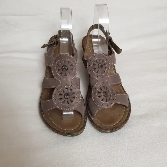 Josef Seibel Purple Sandals The European Comfort Shoe Women's Size 40 Classic