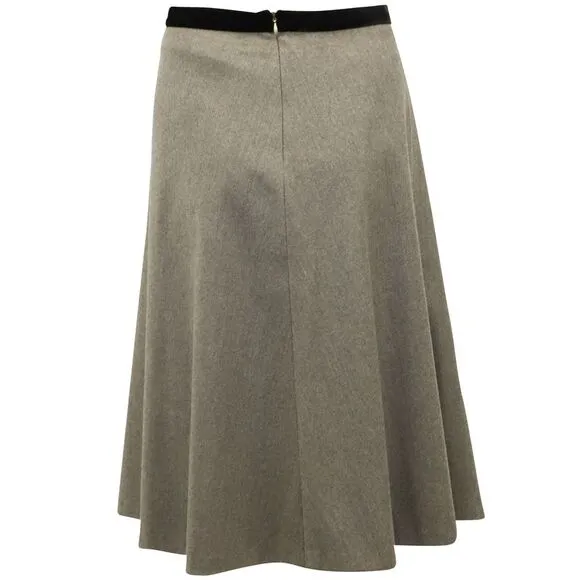 Joseph A-line Skirt in Grey Virgin Wool