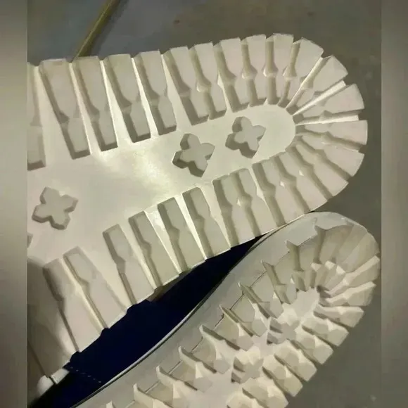 Joshua's Heart In New York City Slip On Footbed Sandals Blue White Size EU