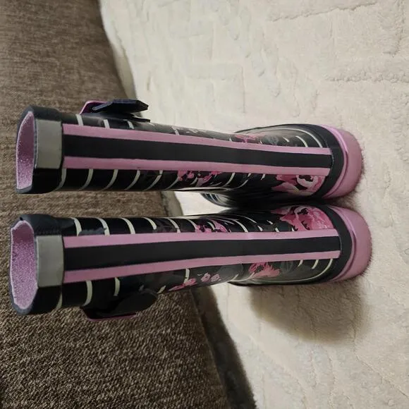 Joules Girls Floral Print Rain Boots 2