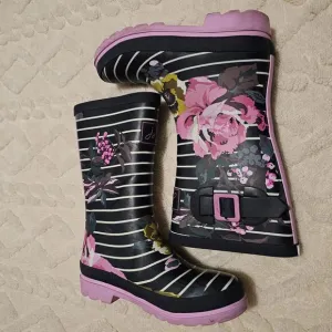 Joules Girls Floral Print Rain Boots 2
