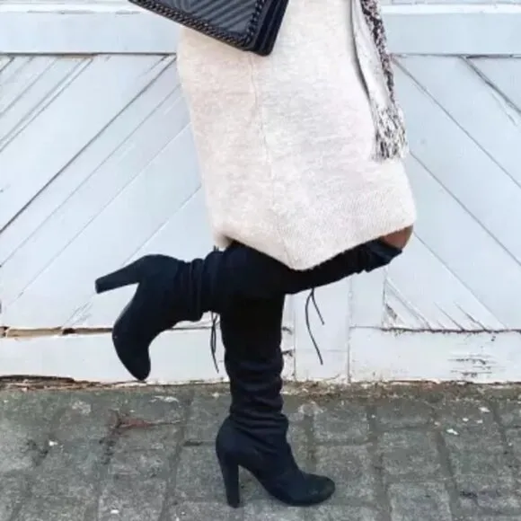 Journee Collection Maya Black 9M Over the Knee Boot