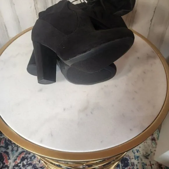 Journee Collection Maya Black 9M Over the Knee Boot