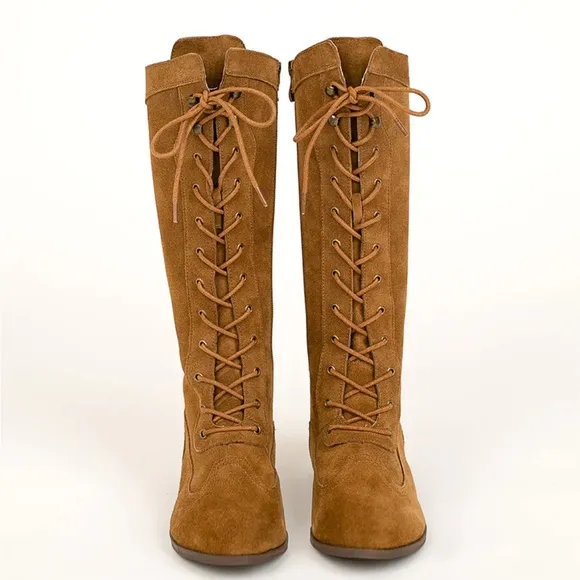 Joyfolie AELIN LEATHER BOOT IN DISTRESSED NUTMEG 5Y