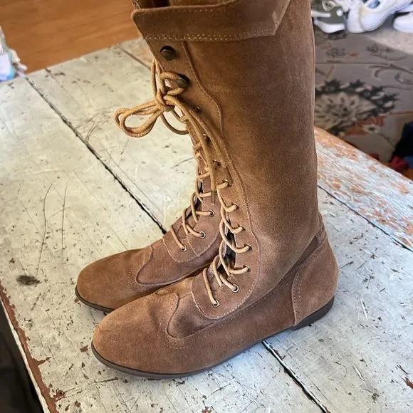 Joyfolie AELIN LEATHER BOOT IN DISTRESSED NUTMEG 5Y