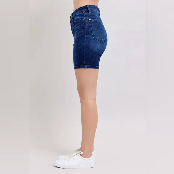 Judy Blue Full Size High Waist V-Front Bermuda Plus Size