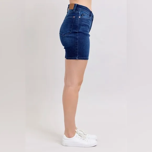Judy Blue Full Size High Waist V-Front Bermuda Plus Size