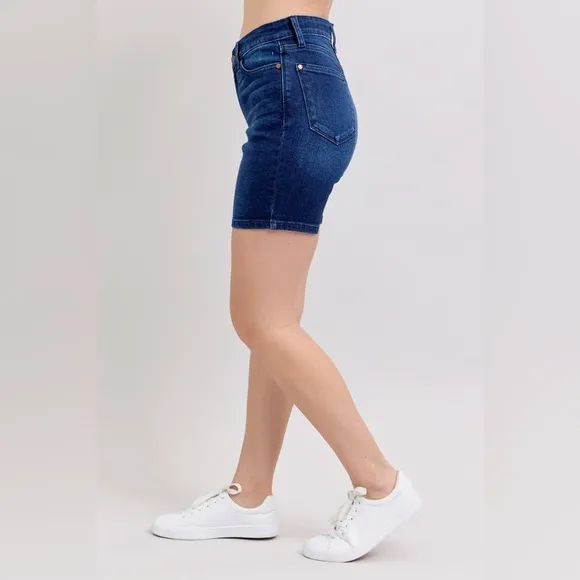 Judy Blue Full Size High Waist V-Front Bermuda Plus Size