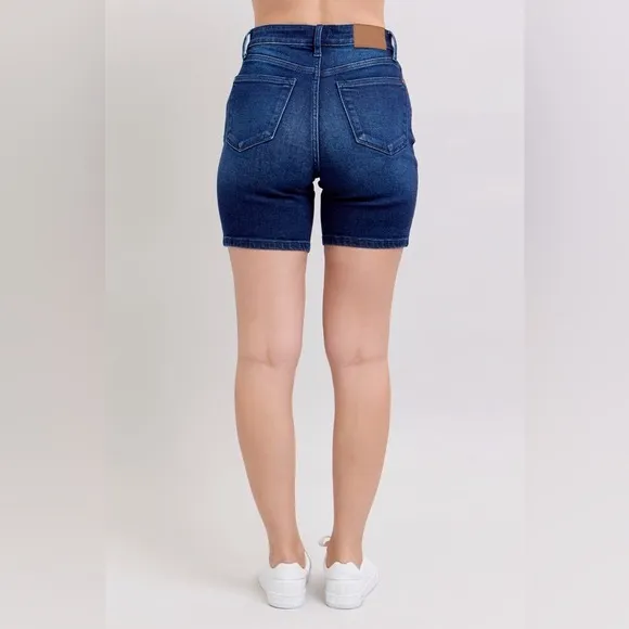 Judy Blue Full Size High Waist V-Front Bermuda Plus Size