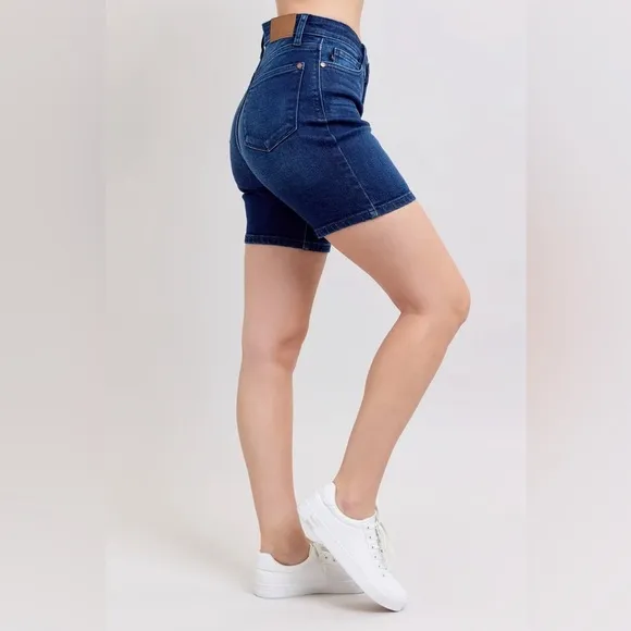 Judy Blue Full Size High Waist V-Front Bermuda Plus Size