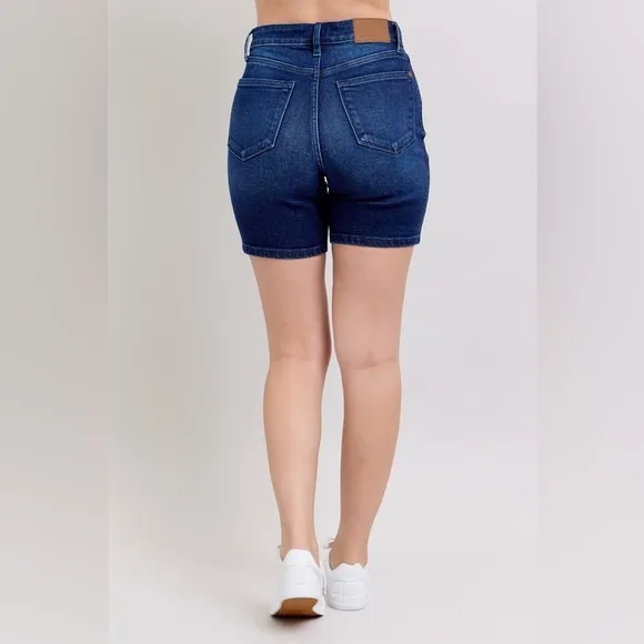 Judy Blue Full Size High Waist V-Front Bermuda Plus Size