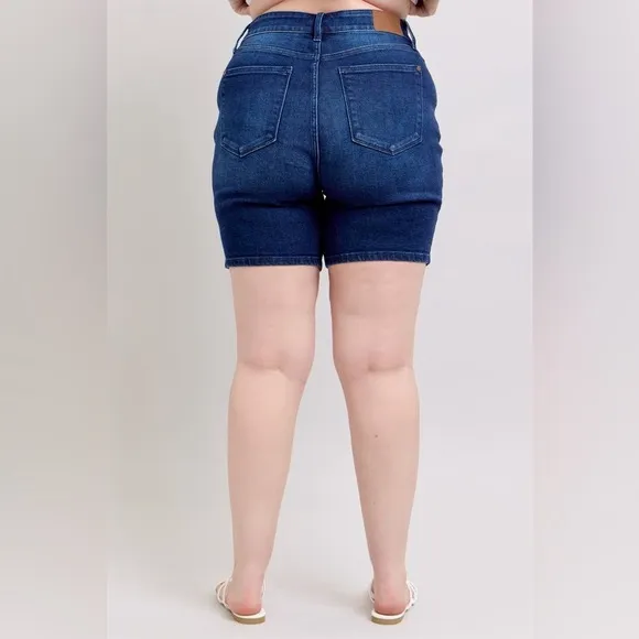 Judy Blue Full Size High Waist V-Front Bermuda Plus Size