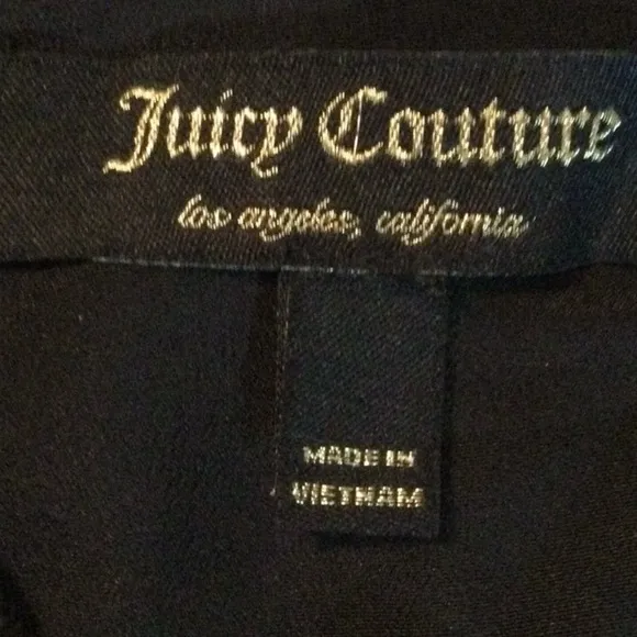 Juicy Couture Black Gold Sequin Zip Front Bomber Jacket Med