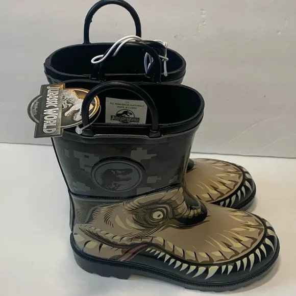 Jurassic Park Kids Rain Boots Dinosaur Size 13 New