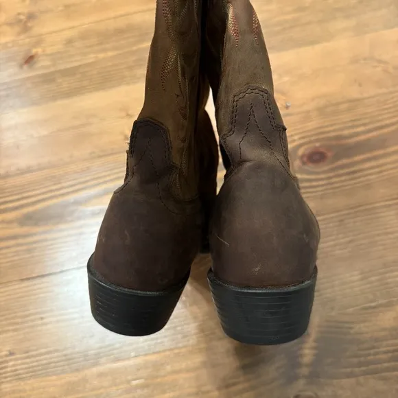 Justin 2551 Stampede Leather Sorrel Apache Western Cowboy Boots Men's Size 13D