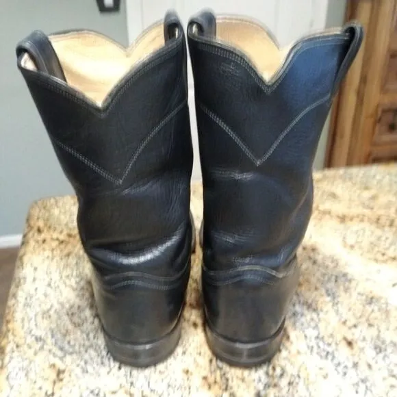 Justin 3024 Roper Boots - Mens - Size 9 EE - Blue Western Leather