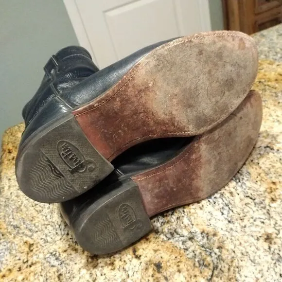 Justin 3024 Roper Boots - Mens - Size 9 EE - Blue Western Leather