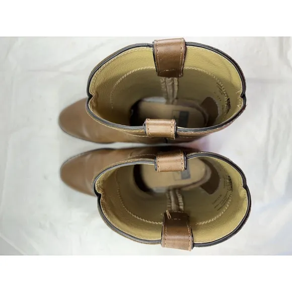 Justin Boots Basic Roper 8.5 D Western Cowboy Boots Brown JB3001