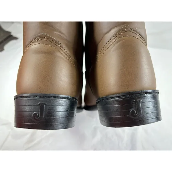Justin Boots Basic Roper 8.5 D Western Cowboy Boots Brown JB3001