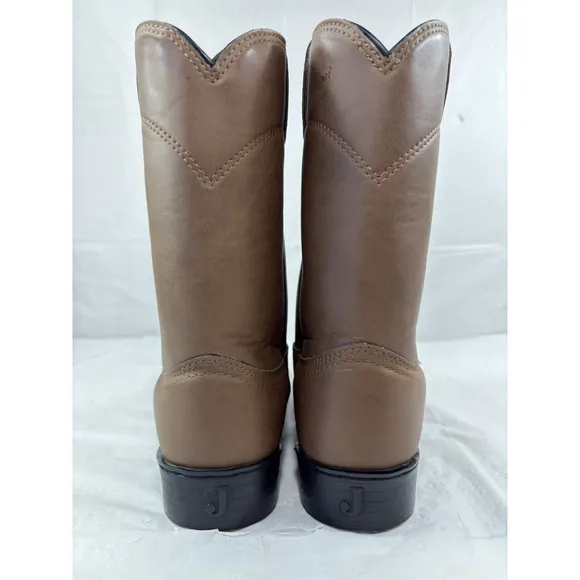 Justin Boots Basic Roper 8.5 D Western Cowboy Boots Brown JB3001