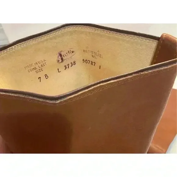 Justin boots brown ladies 7 B L 3738