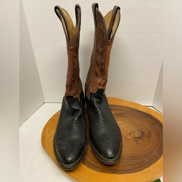 Justin Boots Cowboy Western Classic Pointed Toe Boots Ranch Boots