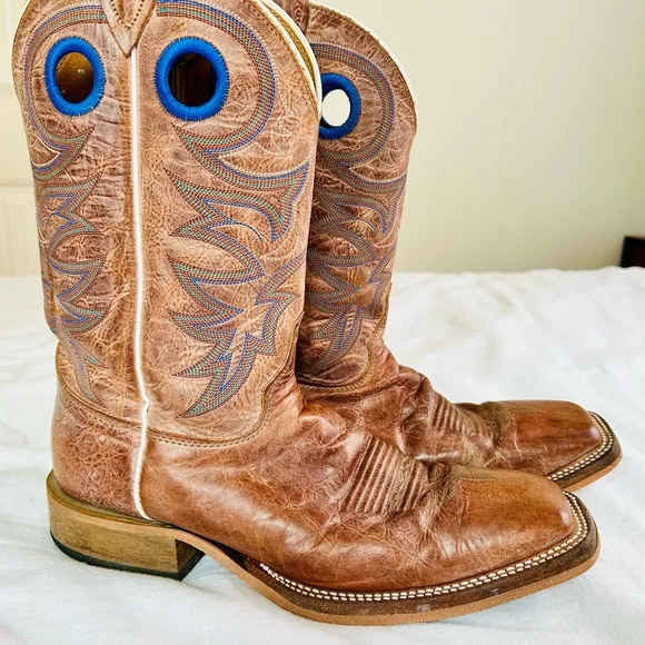 Justin Brown Leather Cowboy Boots