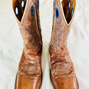 Justin Brown Leather Cowboy Boots