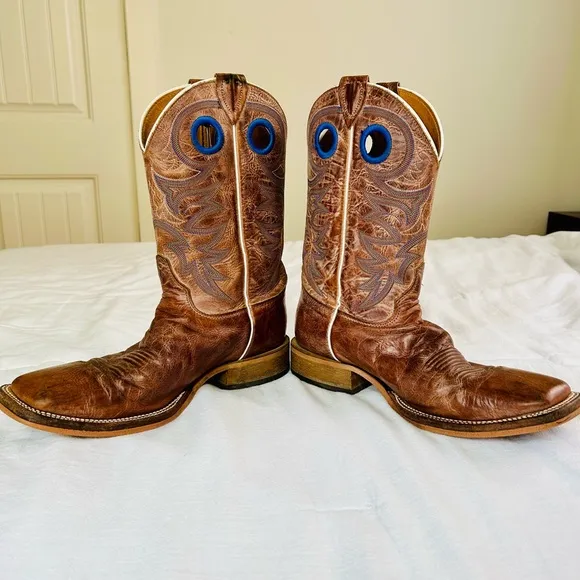 Justin Brown Leather Cowboy Boots