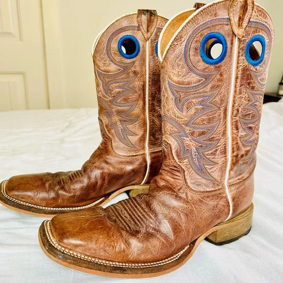 Justin Brown Leather Cowboy Boots