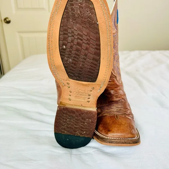 Justin Brown Leather Cowboy Boots