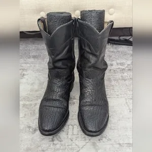 Justin Man's  Leather Cowboy Roper  Boots Size 8 D