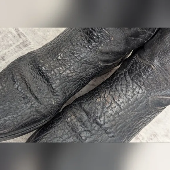 Justin Man's  Leather Cowboy Roper  Boots Size 8 D