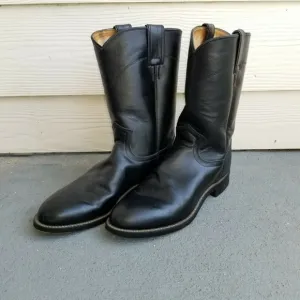 Justin Roper Boots Mens Size US 7 Jackson Black