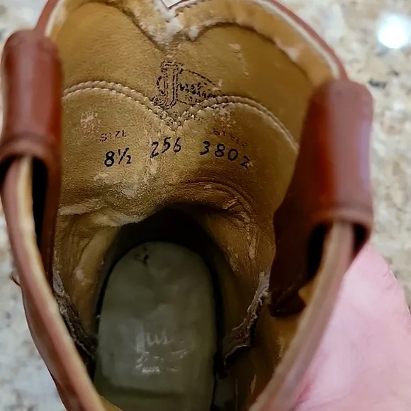 Justin  Toddler Leather Cowboy Boots